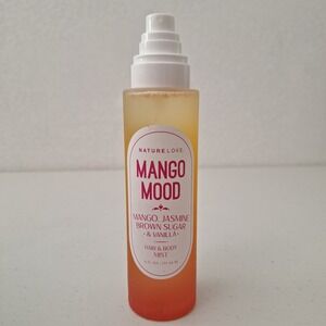 Nature Love Mango Mood Hair and Body Mist, Glass Bottle, No Cap 6 FL Oz